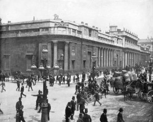 El Banco de Inglaterra, Londres, finales del siglo XIX