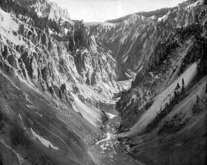 El Gran Cañón, Parque Nacional Yellowstone, EE. UU., 1893 de John L. Stoddard