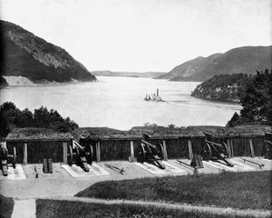 Río Hudson desde West Point, Nueva York, EE.UU., 1893 de John L. Stoddard