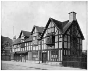 Casa de William Shakespeare, Stratford-upon-Avon, Warwickshire, finales del siglo XIX
