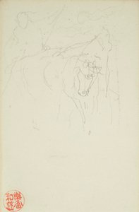 Aquiles y Janto, de La Farge folios #849 y #860, uno de 42 dibujos de John La Farge