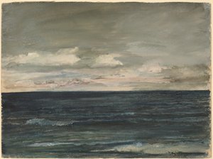 Estudio de lección en la costa de Jersey de John La Farge