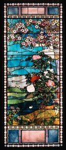 Cerezo en flor y peonía de John La Farge or Lafarge