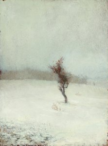Tormenta de nieve 1865 (Óleo sobre tabla) de John La Farge or Lafarge