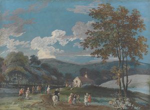 Una iglesia rural entre colinas de John Laporte