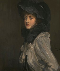 Dama de gris y negro de John Lavery