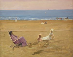 En la playa de John Lavery