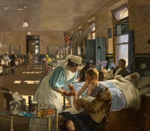 Los primeros heridos en el Hospital de Londres, agosto de 1914 de John Lavery