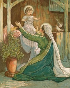 María jugando con Jesús