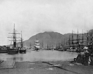 Cabo de Buena Esperanza en Sudáfrica (foto en blanco y negro) de John Lawson Stoddard