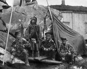 Grupo de lapones en Noruega, foto c. 1890 de John Lawson Stoddard