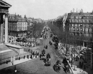 Bulevar Madeleine en París, c. 1900 de John Lawson Stoddard