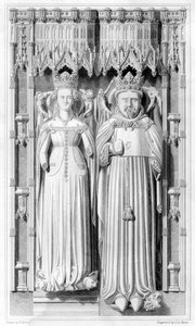 Efigie de Enrique IV y su reina Juana de Navarra en la Catedral de Canterbury, 1826