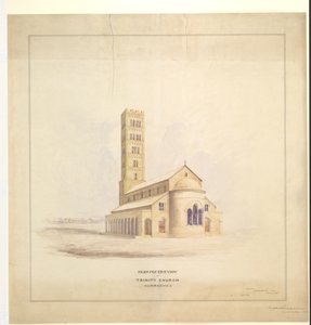 Trinity Church, Kurrachee (Karachi), septiembre de 1856 (acuarela sobre papel) de John Le Mesurier