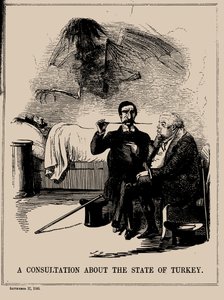 Una consulta sobre el estado de Turquía. Punch, 17 de septiembre de 1853, 1853 de John Leech