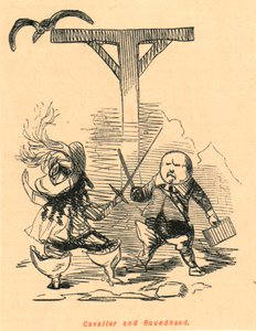 Caballero y Cabeza Redonda, 1897 de John Leech