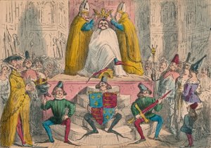 Coronación de Enrique IV según las mejores autoridades, 1850 de John Leech