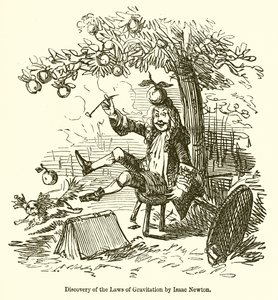 Descubrimiento de las leyes de la gravitación por Isaac Newton