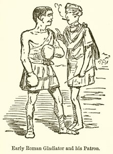 Gladiador romano temprano y su patrón
