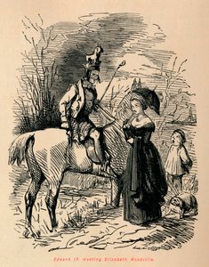 Eduardo IV, encuentro con Isabel Woodville, c1860 de John Leech