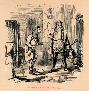 Llegada de Eduardo a la Torre, c1860 de John Leech