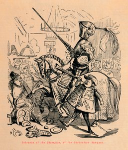 Entrada del Campeón, en el Banquete de Coronación, c.1860 de John Leech