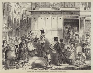 Llevando a casa la cena de Navidad