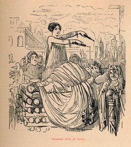 Pira funeraria de Sulla, 1852 de John Leech
