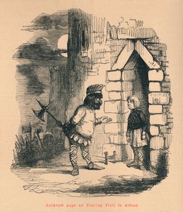 Guthrum visita a Alfred por la noche, c. 1860 de John Leech