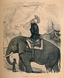 Aníbal cruzando los Alpes, 1852 de John Leech