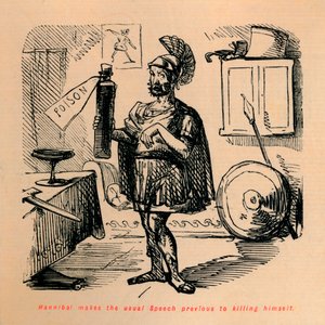 Aníbal pronuncia el discurso habitual antes de suicidarse, 1852 de John Leech