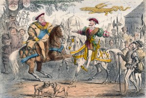 Enrique VIII se encuentra con Francisco I de John Leech