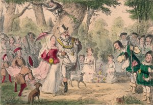 Enrique VIII y su reina en una fiesta de mayo, 1850 de John Leech
