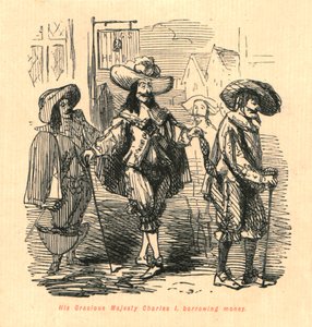 Su Graciosa Majestad Carlos I, pidiendo dinero prestado de John Leech