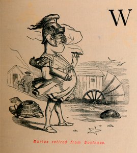 Marius retirado de los negocios, 1852 de John Leech