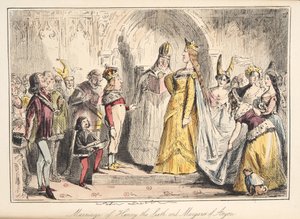Matrimonio de Enrique VI con Margarita de Anjou, de The Comic History of England, pub. 1864