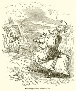 Metius agravando a Tito Manlio de John Leech