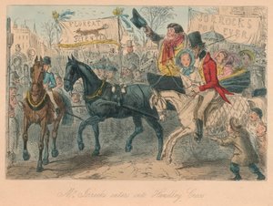 El Sr. Jorrocks entra en Handley Cross, 1854 de John Leech