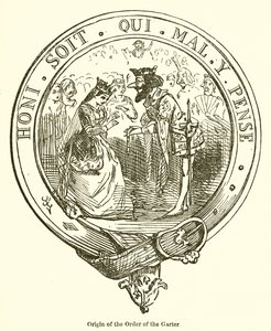 Origen de la Orden de la Jarretera de John Leech