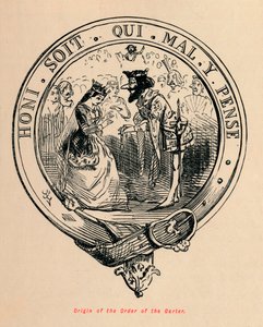 Origen de la Orden de la Jarretera, c1860