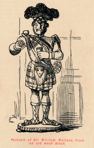 Retrato de Sir William Wallace, de un antiguo bloque de madera de John Leech