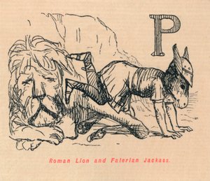 León romano y burro faleriano, 1852