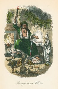 Escena de Un cuento de Navidad de Charles Dickens, 1843 de John Leech