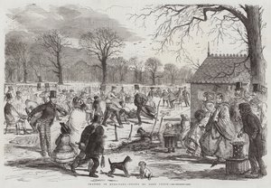 Patinaje en Hyde-Park de John Leech