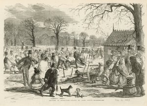 Patinaje en Hyde Park de John Leech