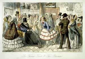 Tomando las aguas en Handley Spa, 1845 de John Leech