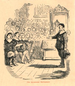 El Parlamento de Barebones, 1897 de John Leech