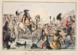 La batalla del Boyne, de The Comic History of England, pub. 1864