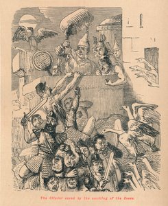 La Ciudadela salvada por el cacareo de los gansos, 1852 de John Leech