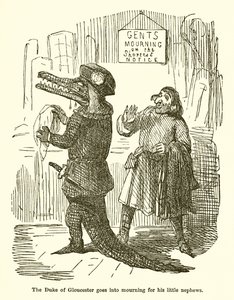 El Duque de Gloucester se pone de luto por sus pequeños sobrinos de John Leech